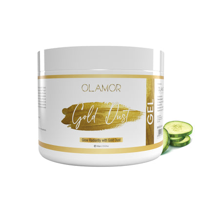 OLAMOR Gold Dust Face Gel – Lightweight Hydration &amp; Glow Boosting Skin Gel 500gm