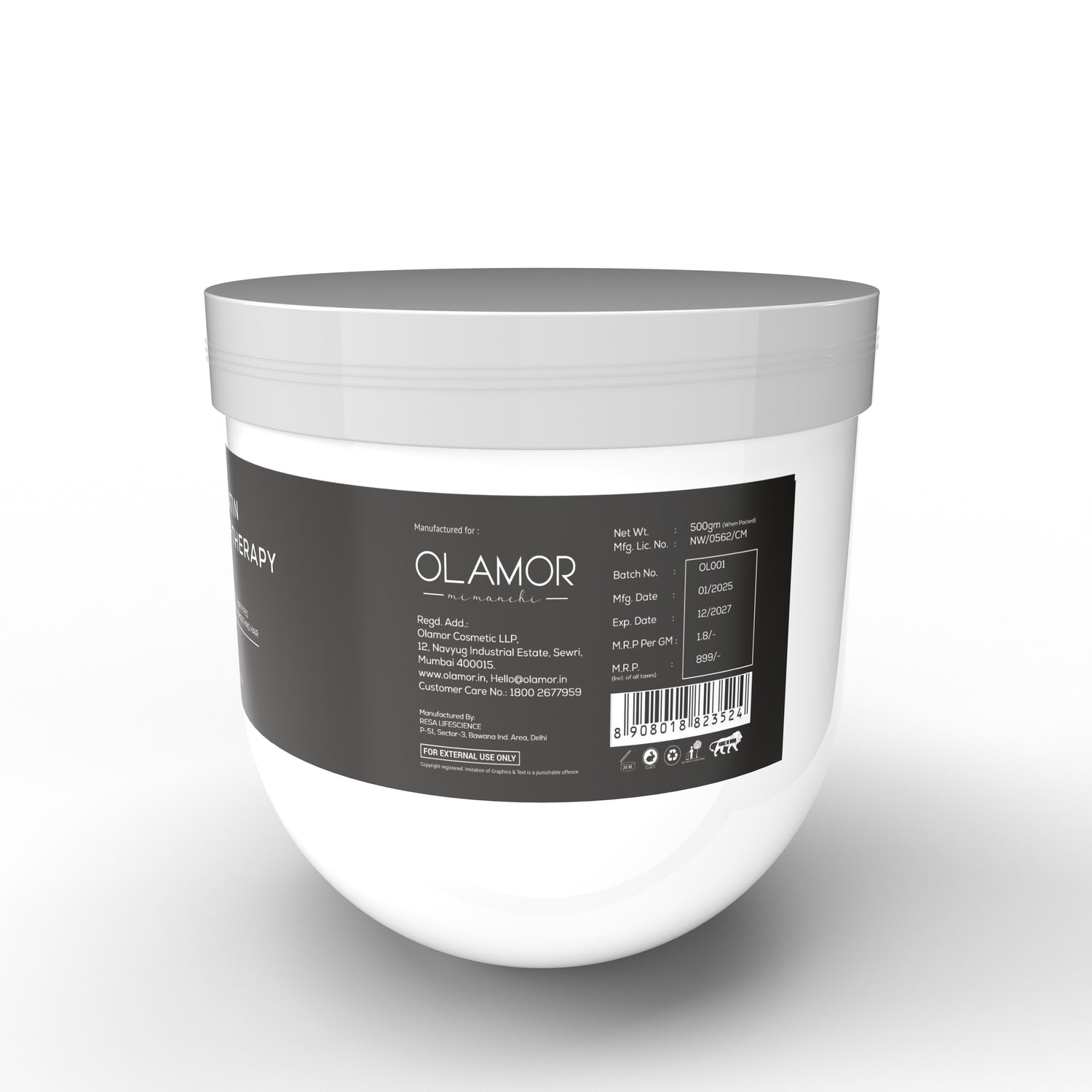 OLAMOR Keratin Hair Treatment – Intense Repair for Dry, Damaged &amp; Chemically Treated Hair 500gm