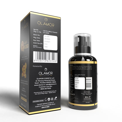 OLAMOR Vitamin-E Hair Serum 100ml &amp; Advanced Sunscreen SPF 50+ 500g Combo | Frizz Control, Hair Nourishment &amp; Broad-Spectrum Sun Protection for Healthy Hair and Radiant Skin