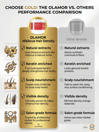 OLAMOR  Hibiscus Hair Density Hair Spa Strengthening &amp; Smoothing Hair 500GM