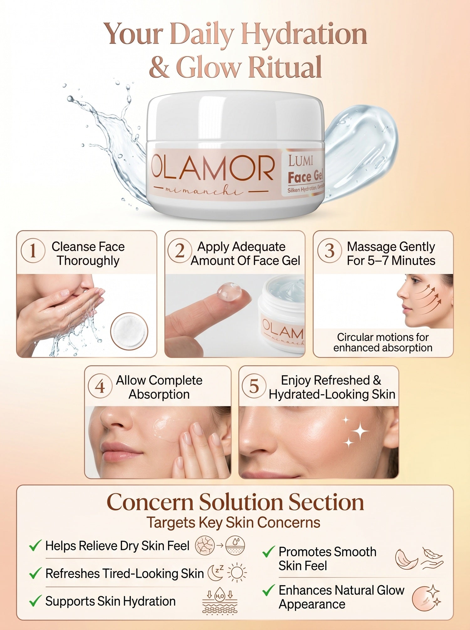 OLAMOR Lumi Facial Cleanser with Cocoa Butter | Soft &amp; Refreshed Skin | 100g