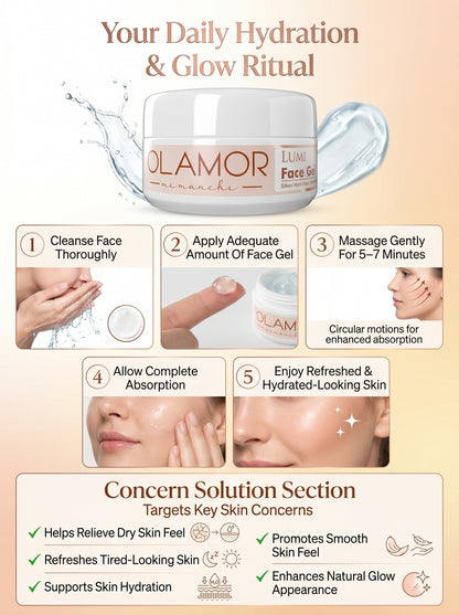 OLAMOR Lumi Facial Cleanser with Cocoa Butter | Soft &amp; Refreshed Skin | 100g