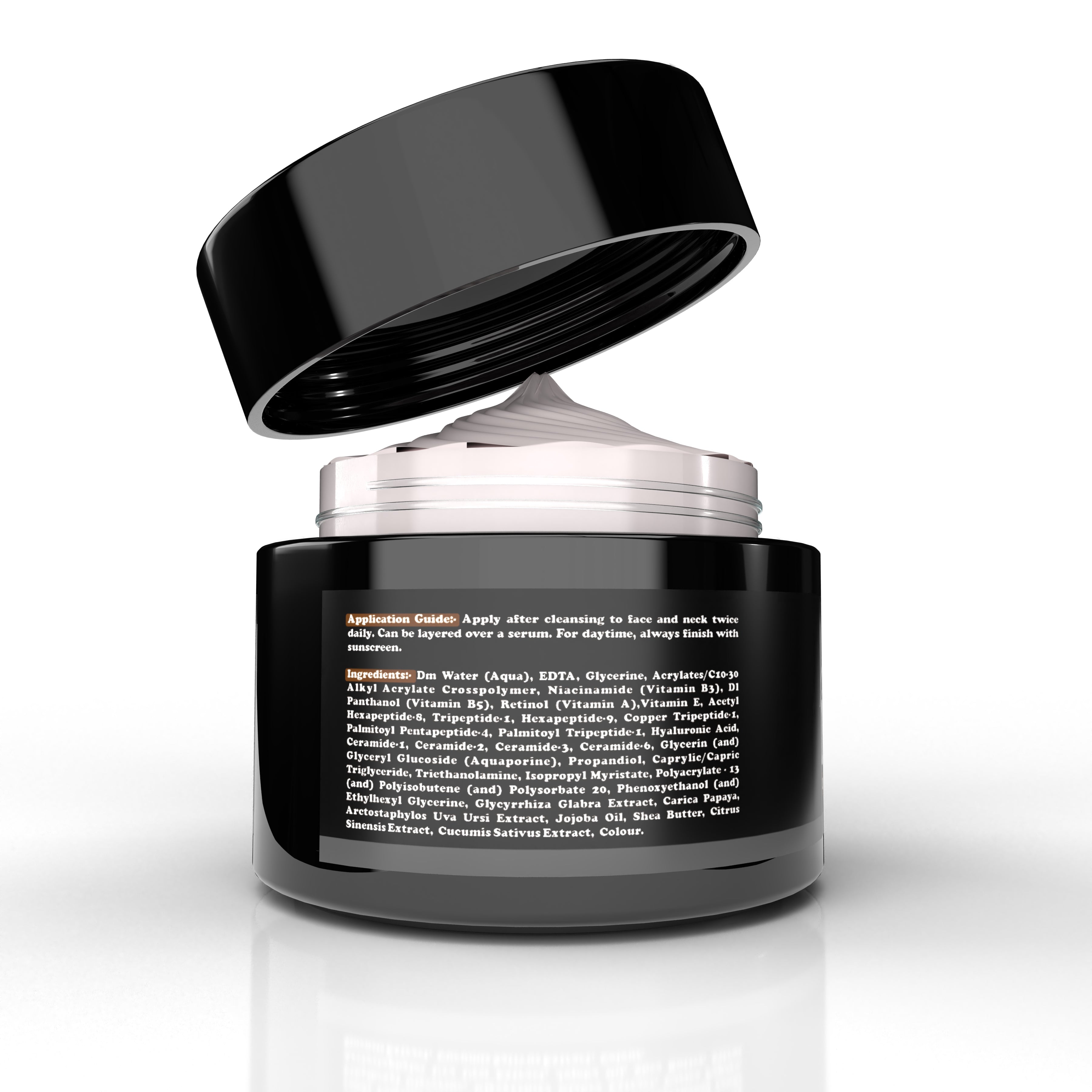 Mascao Men’s Moisturizing Face Cream 2 x 100g | With Hyaluronic Acid, Retinol &amp; Niacinamide | Anti-Aging, Hydration &amp; Skin Repair | Fragrance-Free
