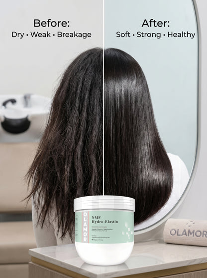 OLAMOR NMF Hydro- Elastin hair spa Strengthening &amp; Smoothing Hair 500GM