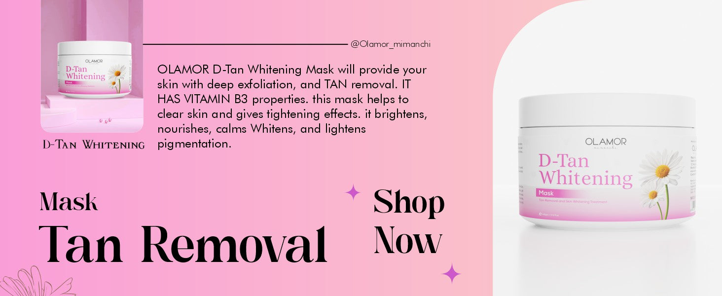 Olamor D-tan Whitening Face Mask A+ Content Intro
