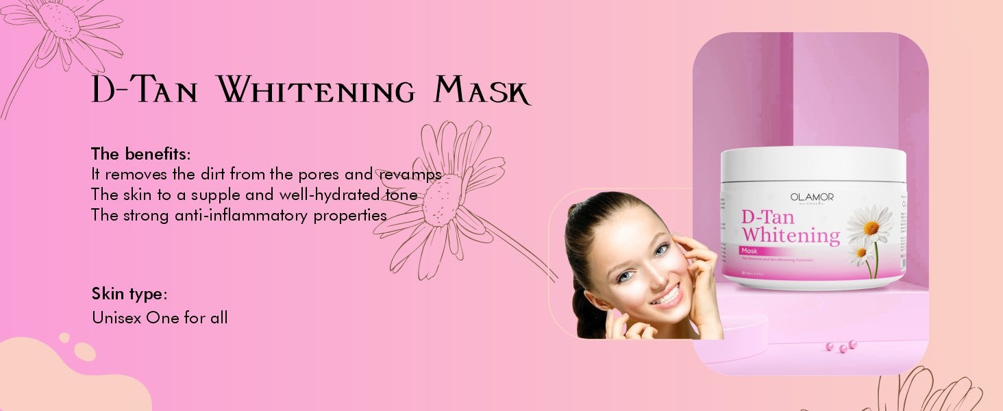 Olamor D-tan Whitening Face Mask A+ Content Benefits
