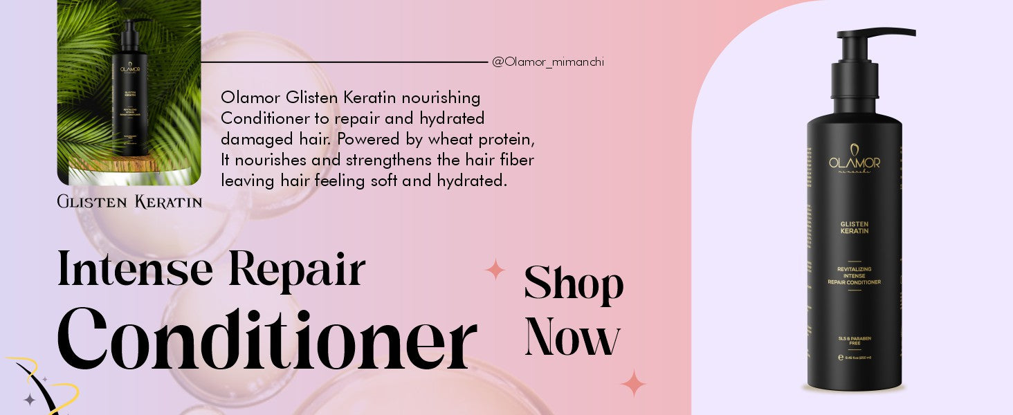 OLAMOR Keratin Intense Hair  Repair & Smoothing Conditioner A+ Content Intro
