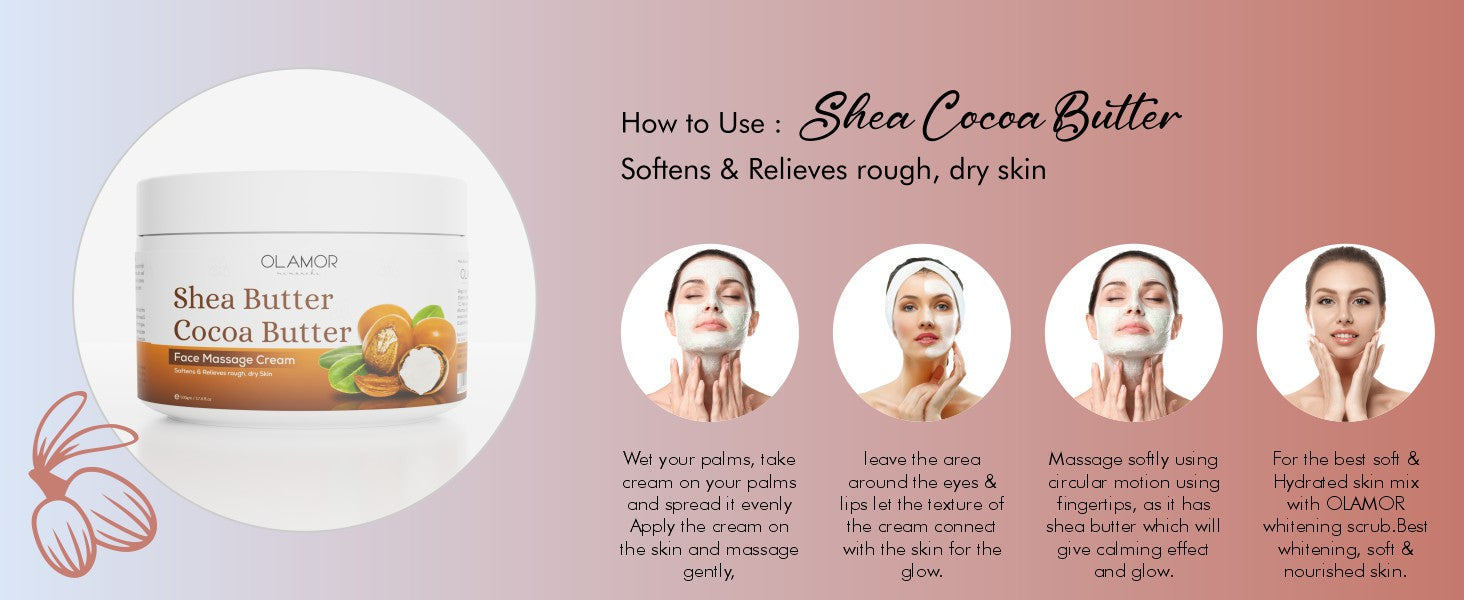 Olamor Shea Butter Face Massage Cream  A+ Content How To Use