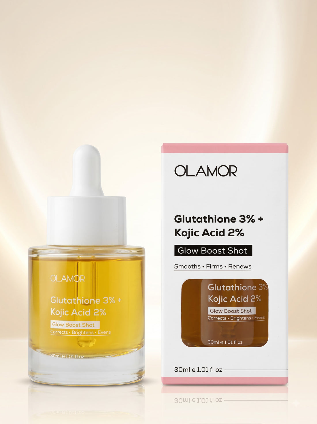 Glutathione Face Serum  3% + Kojic Acid 2% Glow Boost Shot