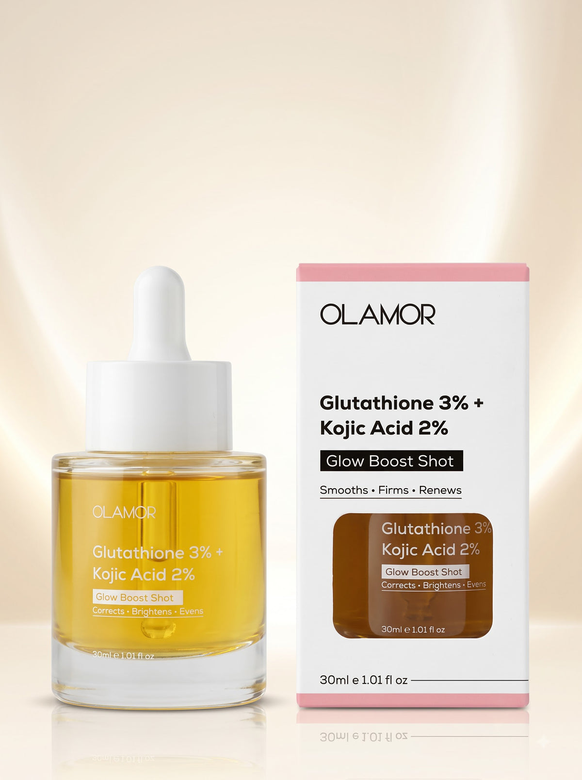 Glutathione Face Serum  3% + Kojic Acid 2% Glow Boost Shot