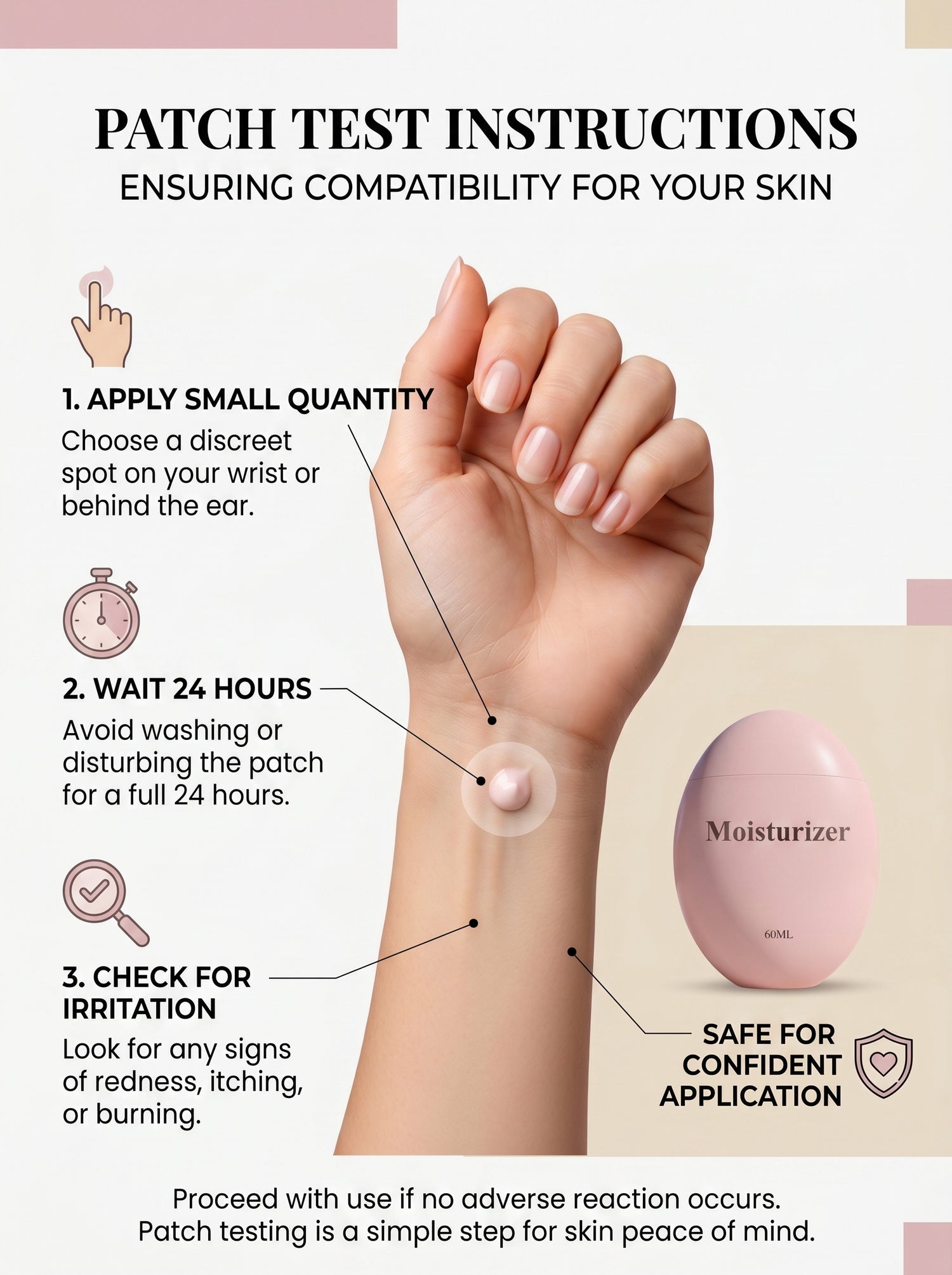 OLAMOR Pink Oval Moisturizer 60ml | Nourishing Face Moisturizer for Soft, Glowing Skin