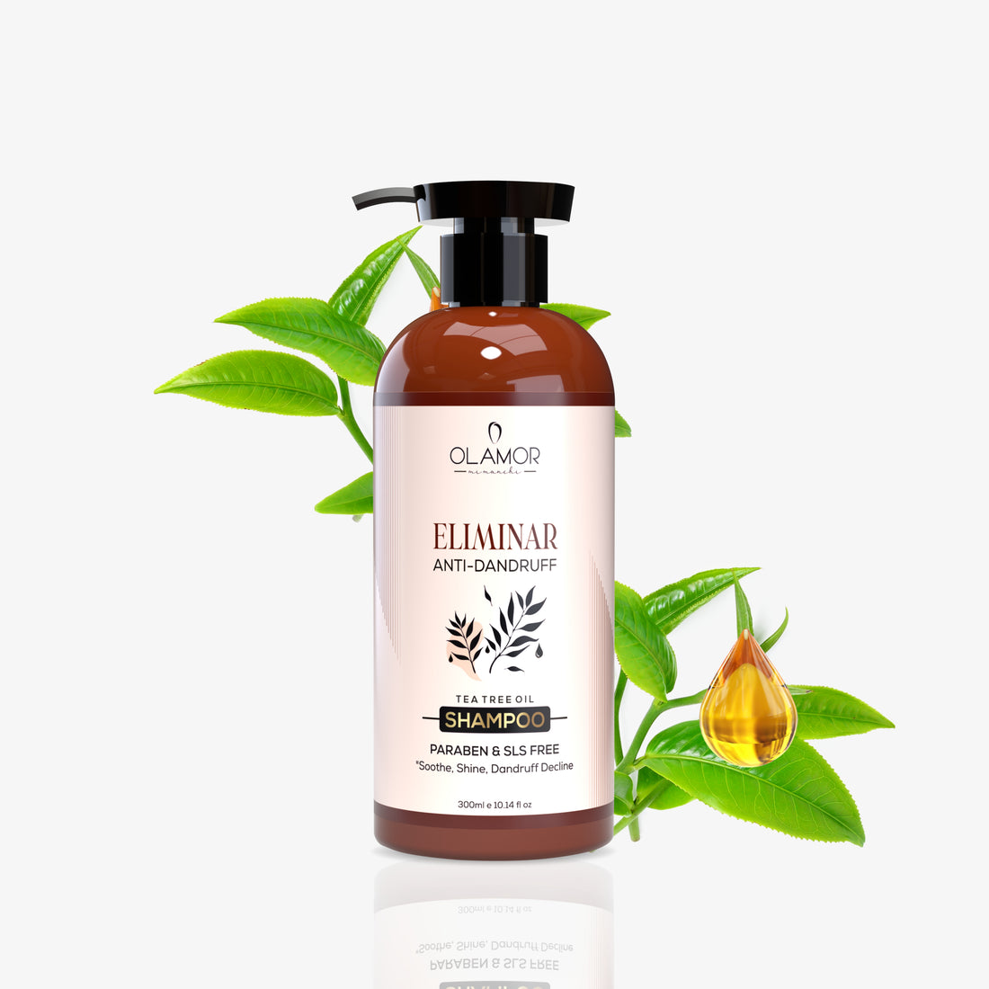 OLAMOR Eliminar Anti-Dandruff Shampoo | Deep Cleansing, Flake Control &amp; Moisture Retention for Healthy Hair 300ml
