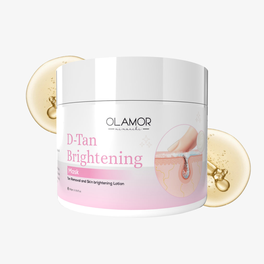 OLAMOR D-Tan Brightening Face Mask – Deep Cleansing &amp; Tan Removal Glow Pack Face Mask 200gm