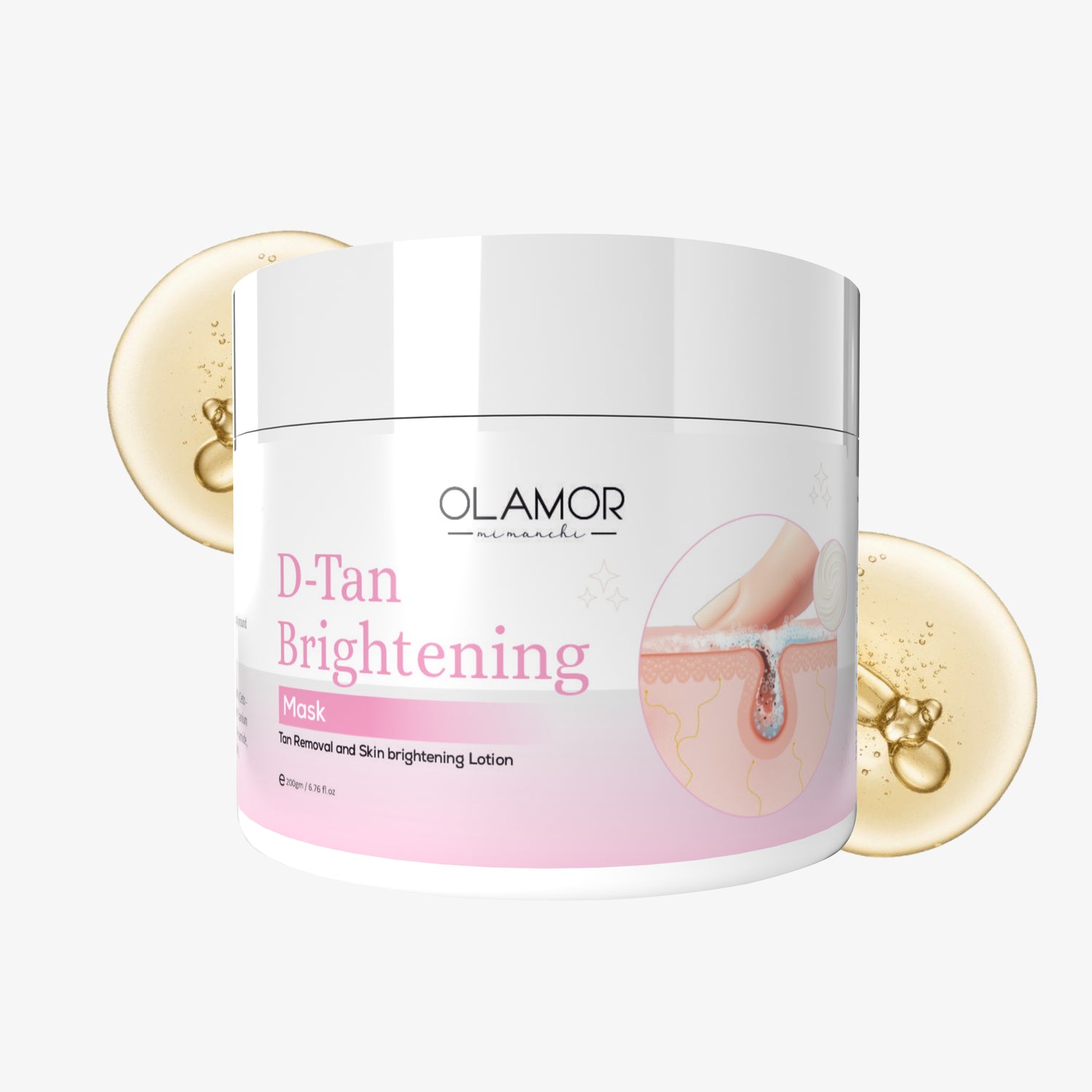 OLAMOR D-Tan Brightening Face Mask – Deep Cleansing &amp; Tan Removal Glow Pack Face Mask 200gm