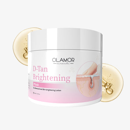 OLAMOR D-Tan Brightening Face Mask – Deep Cleansing &amp; Tan Removal Glow Pack Face Mask 200gm