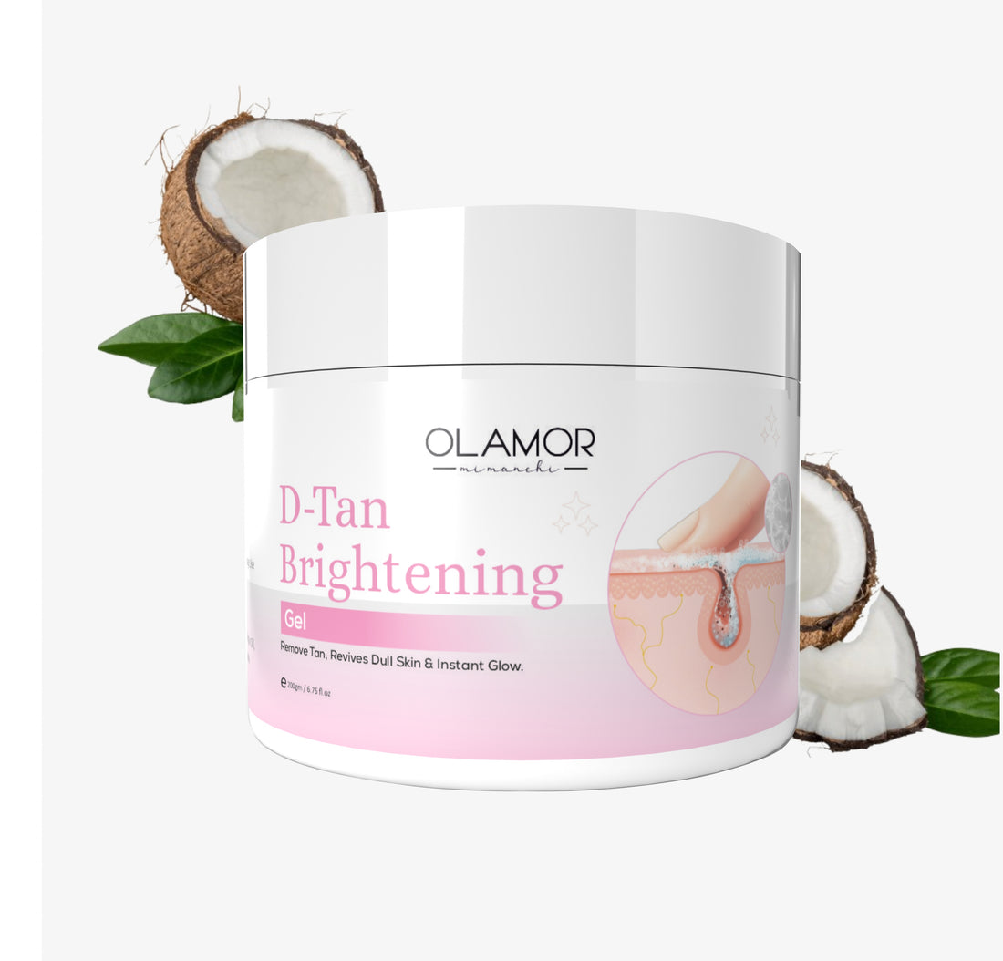 OLAMOR D-Tan Brightening Gel  – Lightweight Tan Removal &amp; Skin Hydration Gel 200gm
