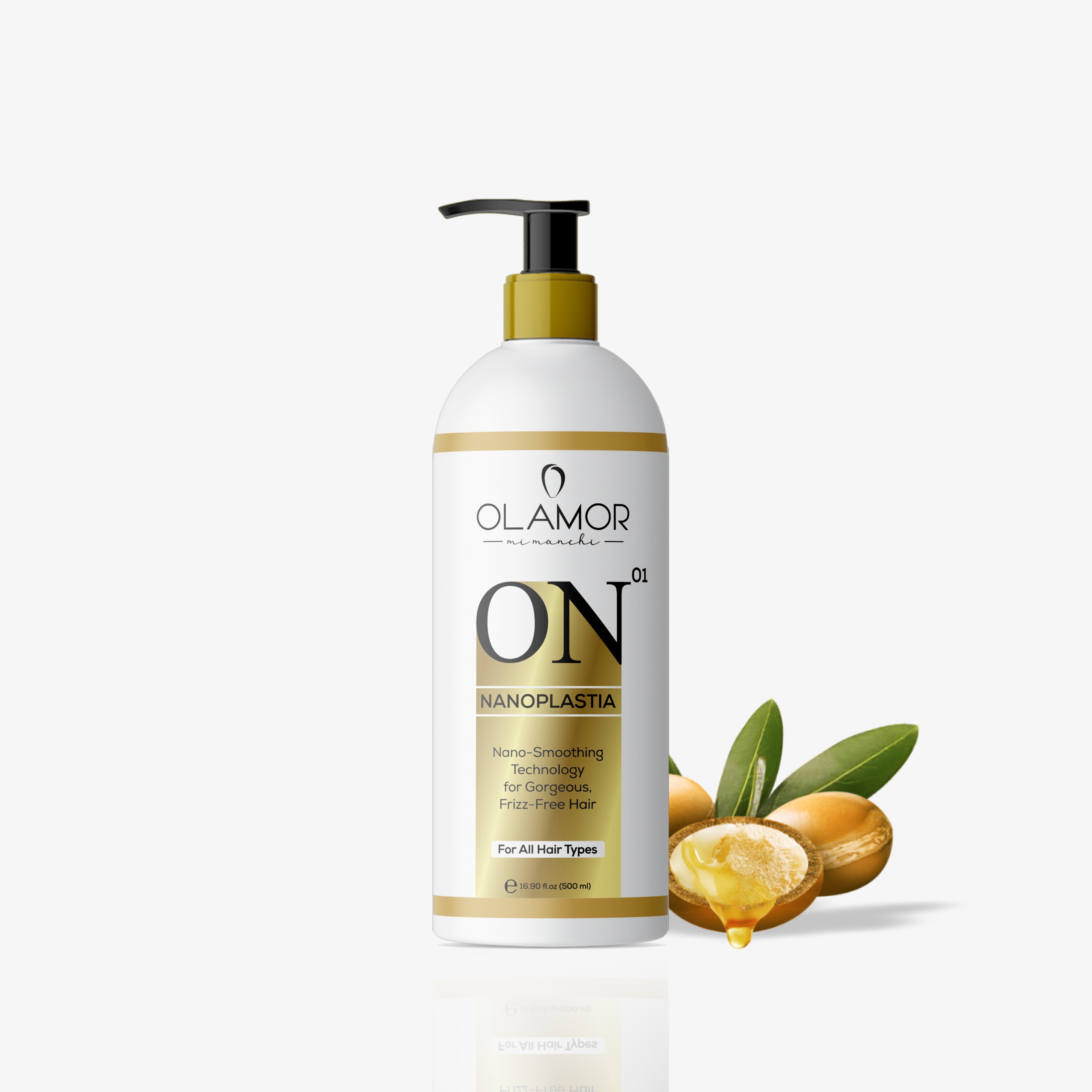 OLAMOR Nanoplastia Hair Treatment | Nano-Smoothing Technology for Frizz-Free, Smooth &amp; Shiny Hair | Professional Hair Repair Solution 500ML