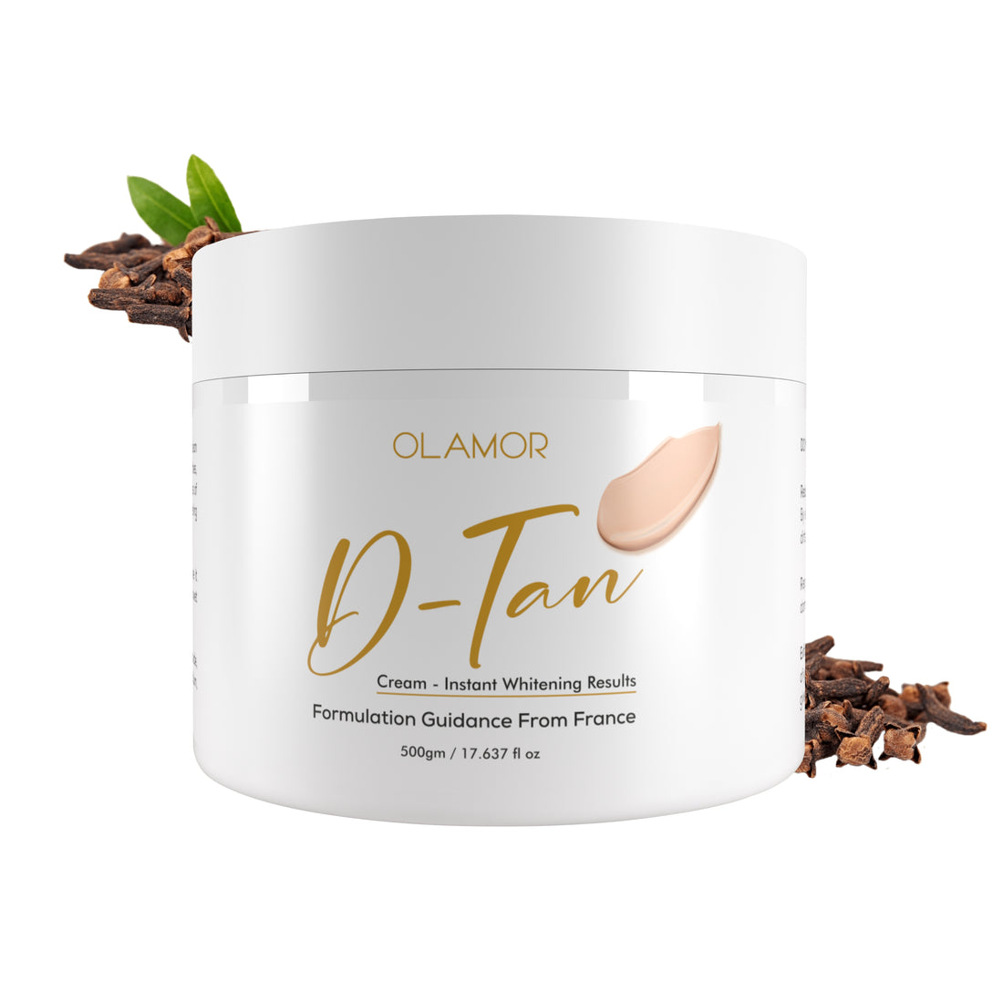 OLAMOR D-Tan Instant Brightening Treatment Cream | Removes Tan, Evens Skin Tone &amp; Restores Natural Glow | Salon Professional 500g