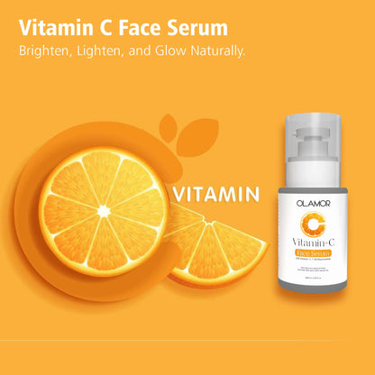 OLAMOR  Vitamin C Face Serum | Brightening &amp; Skin Tone Improving Serum for Glowing, Even &amp; Radiant Skin | For Men &amp; Women 30ml