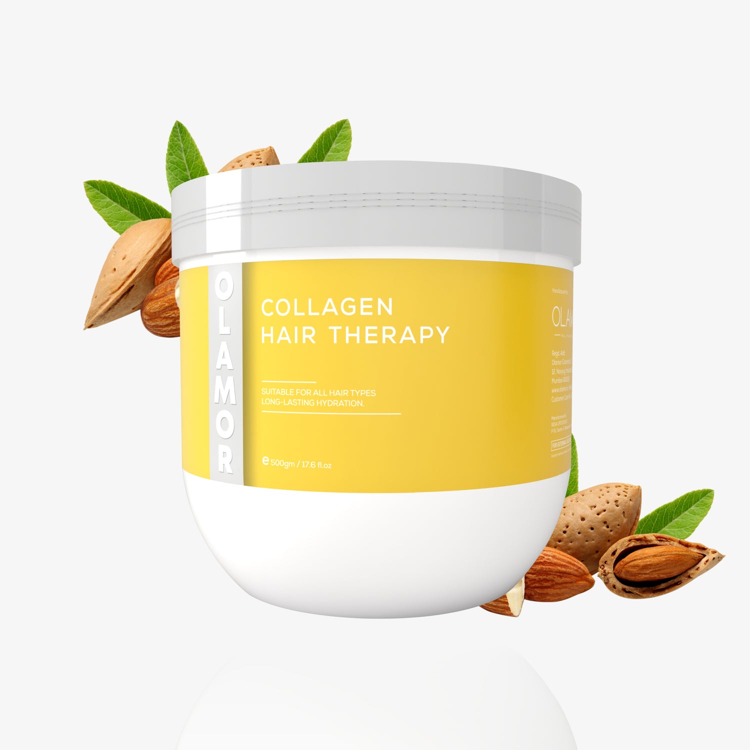 OLAMOR Eliminar Anti-Dandruff Shampoo 300ml &amp; Collagen Strengthening Hair Therapy 500gm Combo | Flake Control, Deep Cleansing &amp; Hair Strengthening for Healthy, Nourished Hair