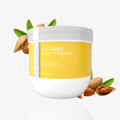OLAMOR Eliminar Anti-Dandruff Shampoo 300ml &amp; Collagen Strengthening Hair Therapy 500gm Combo | Flake Control, Deep Cleansing &amp; Hair Strengthening for Healthy, Nourished Hair