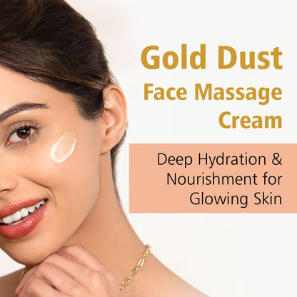 Gold Dust Face Massage Cream 500gm - Deep Hydration &amp; Nourishment for Glowing Skin