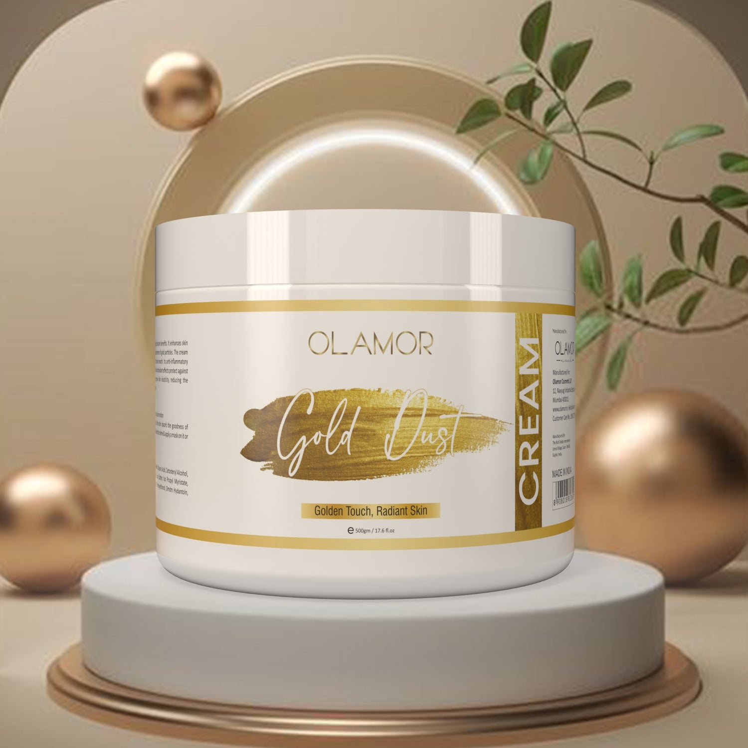 Gold Dust Face Massage Cream 500gm - Deep Hydration &amp; Nourishment for Glowing Skin
