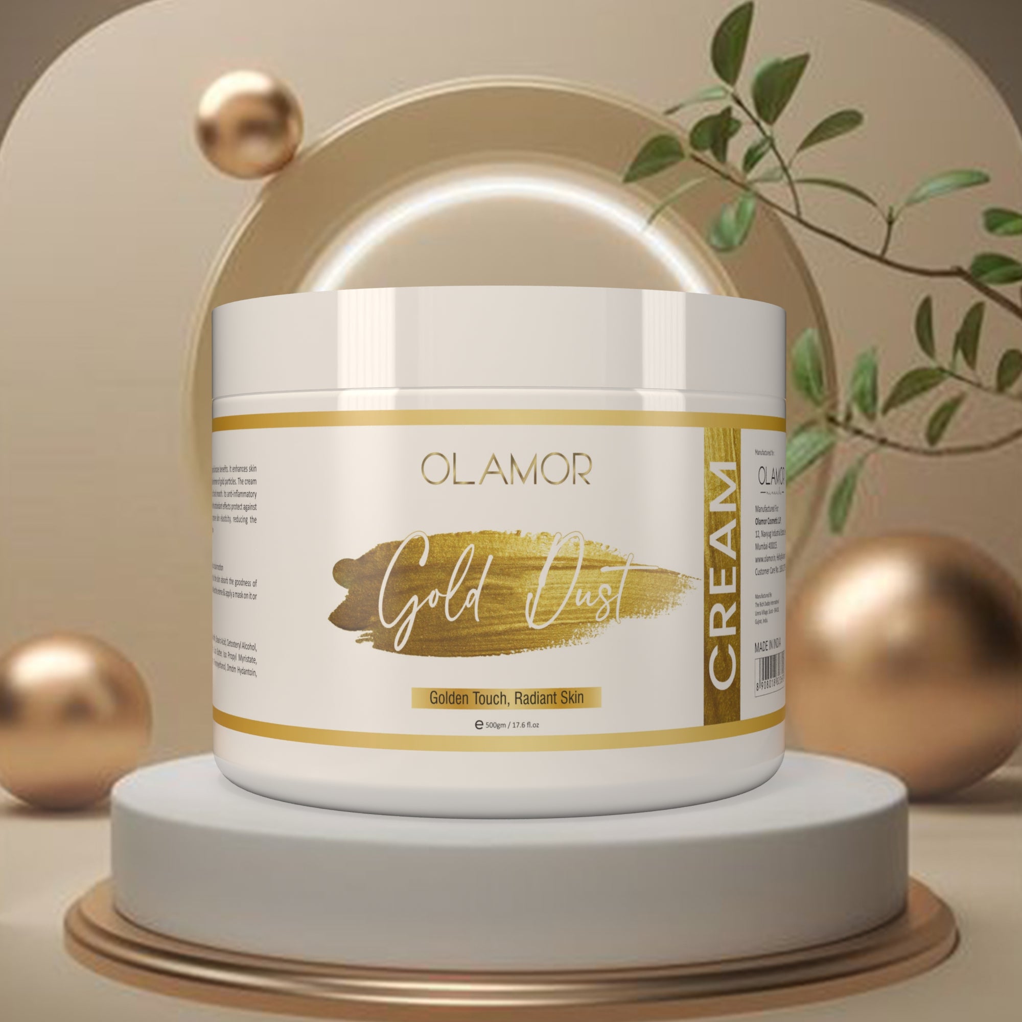 Gold Dust Face Massage Cream 500gm - Deep Hydration &amp; Nourishment for Glowing Skin