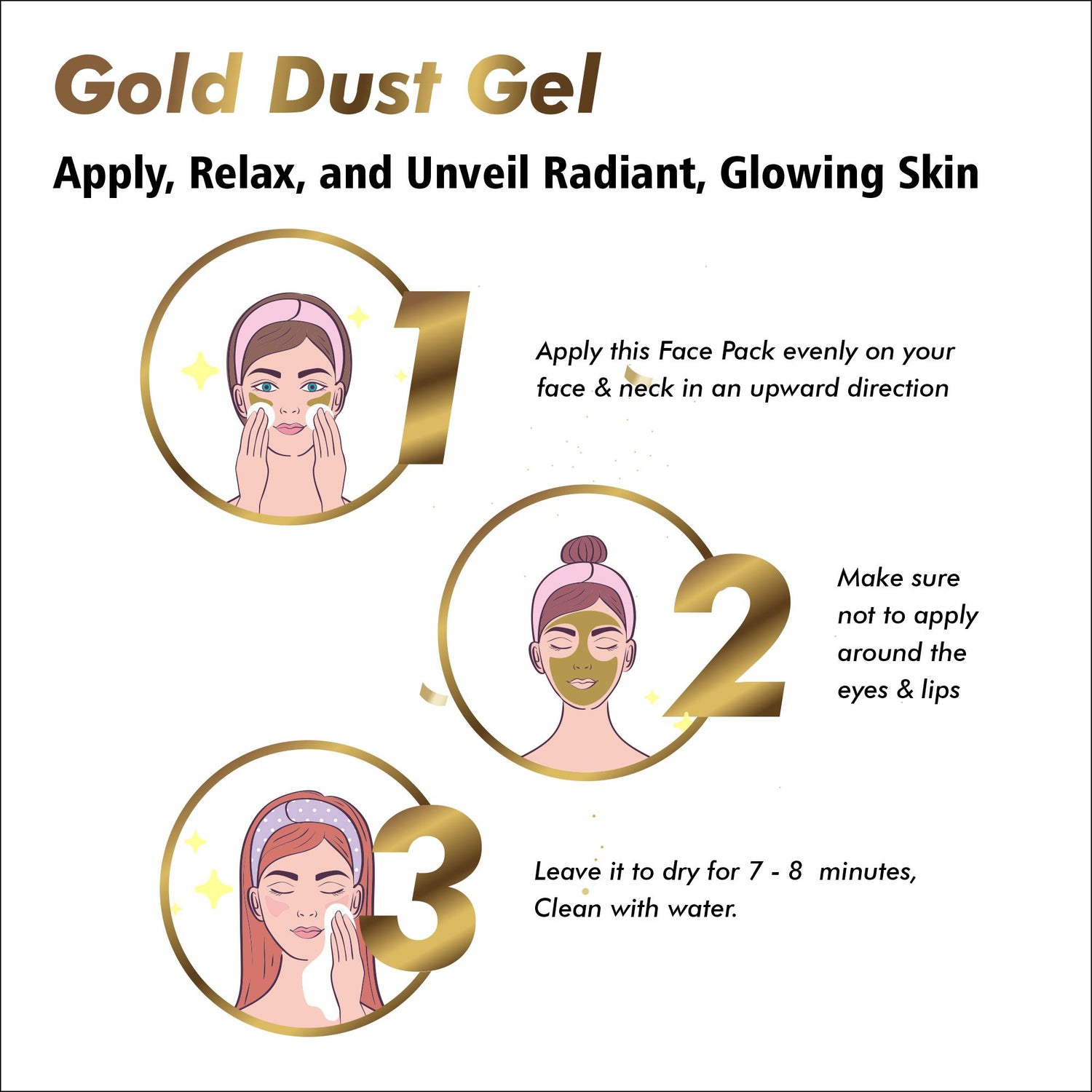 Gold Dust Face Mask 500gm for Dull &amp; Dry Skin - Uneven Skin Tone &amp; Dark Spots
