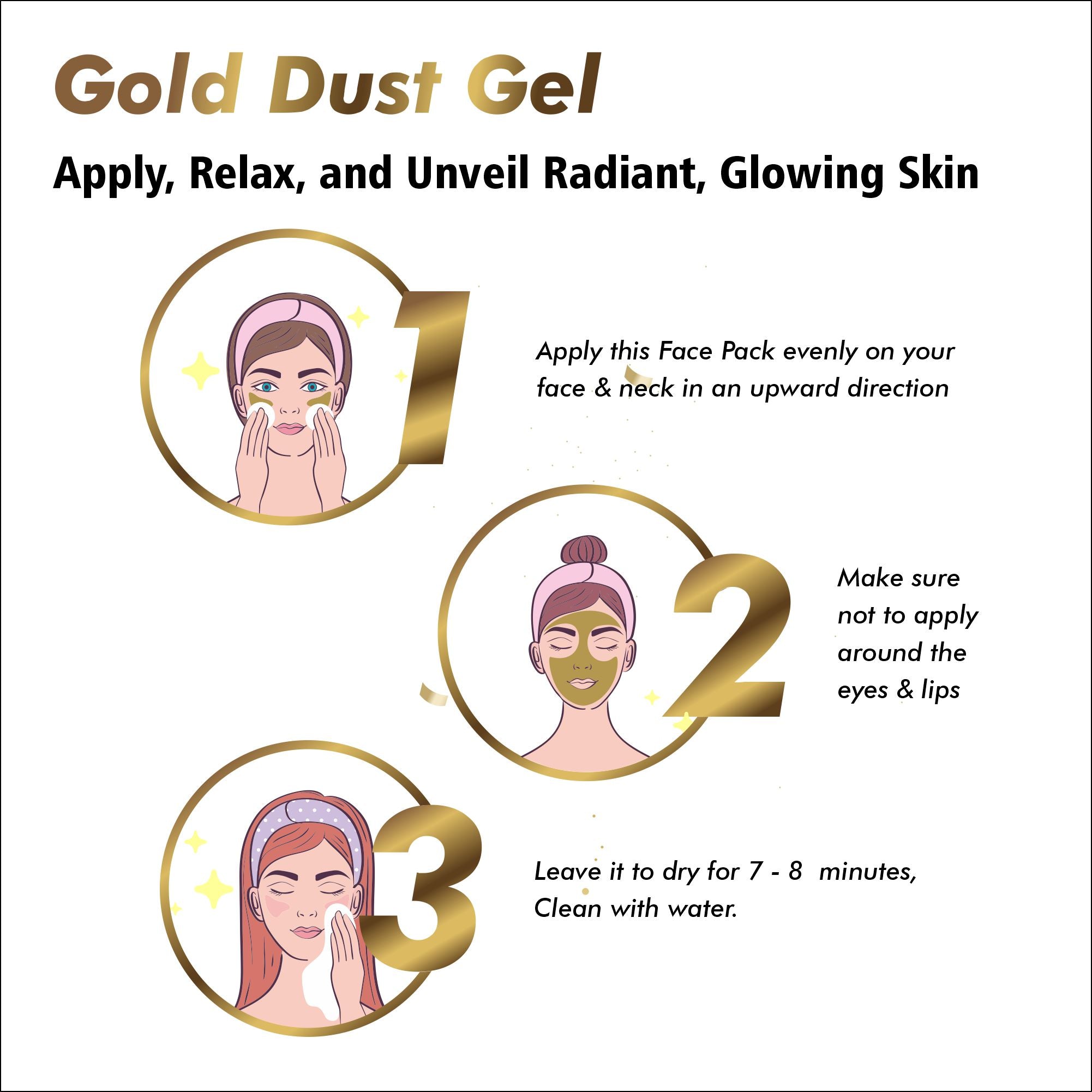 Gold Dust Face Mask 500gm for Dull &amp; Dry Skin - Uneven Skin Tone &amp; Dark Spots