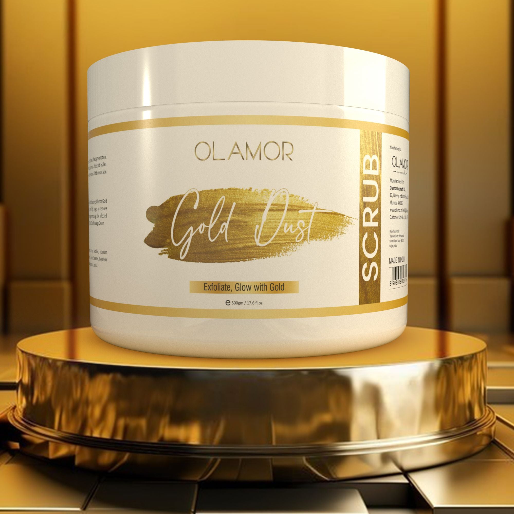 Gold Dust Face Scrub 500gm – Get Radiant Skin | Exfoliates Dead Skin Cells, Removes Impurities