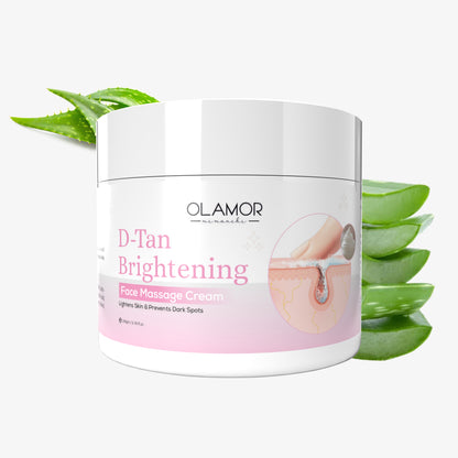OLAMOR D-Tan Brightening Face Massage Cream – Tan Removal &amp; Skin Glow Cream 200gm