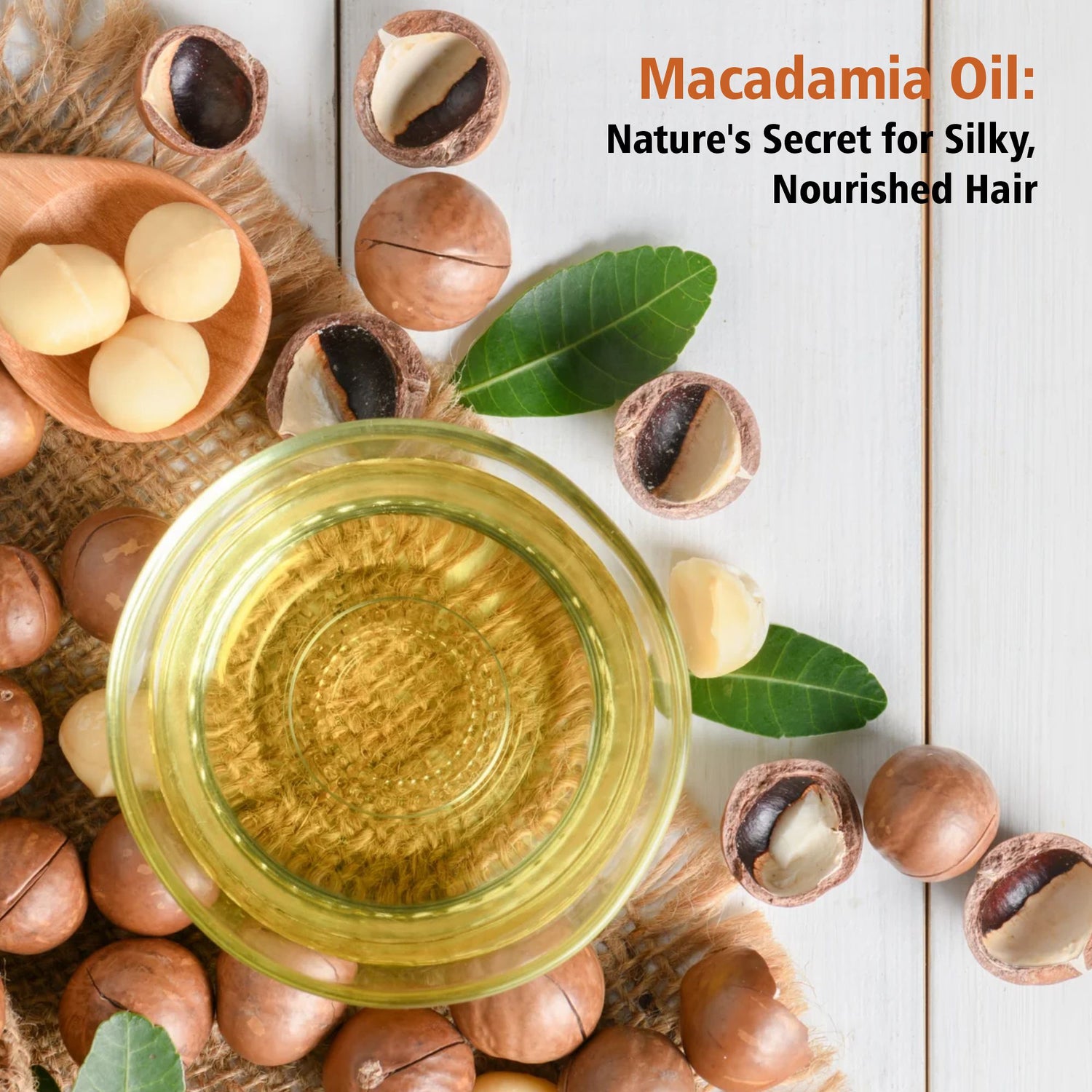 Vitamin-E Hair Serum with Macadamia Oil for Frizzy Hair &amp; Healthier Hair Growth - 100ml