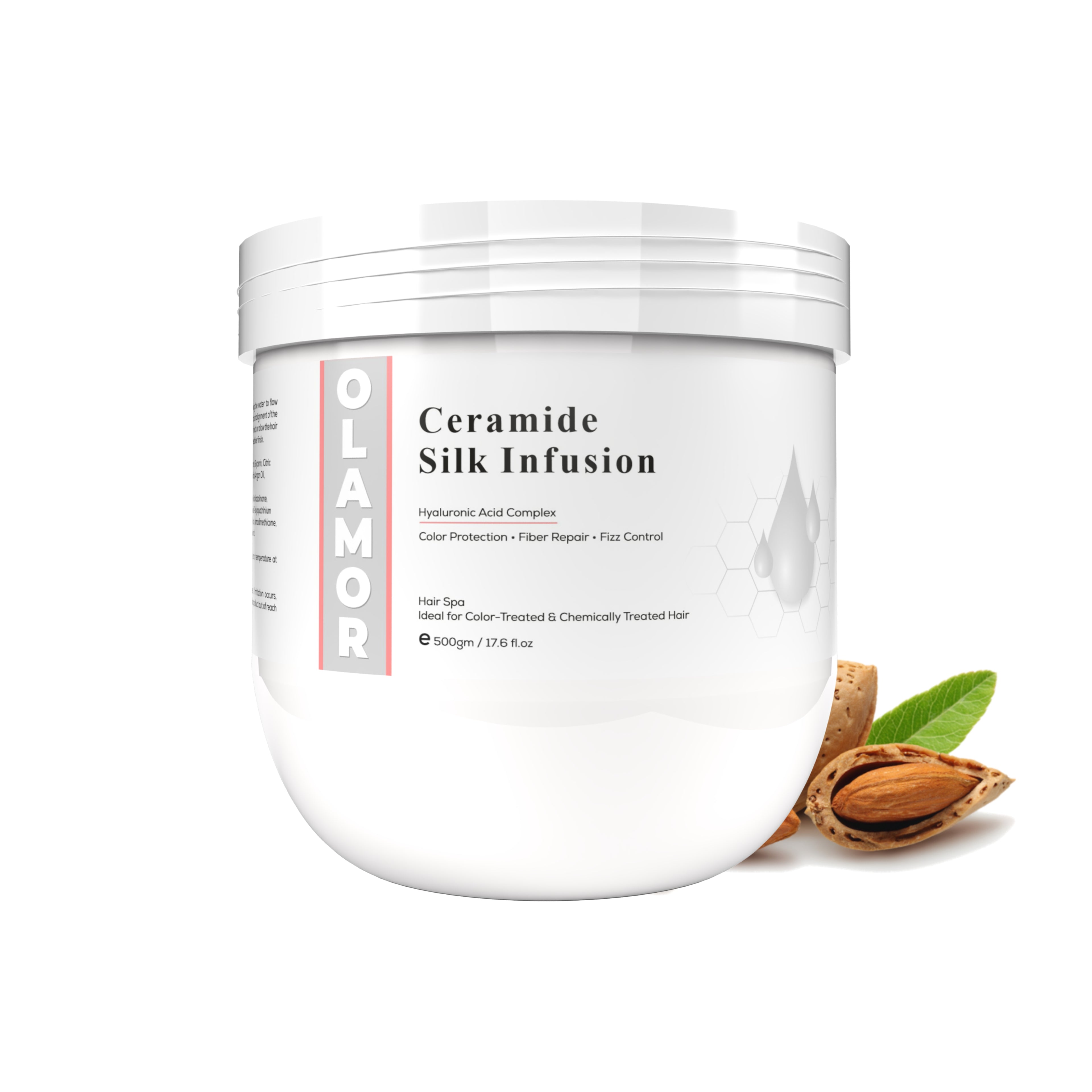 OLAMOR Ceramide Silk Infusion Hair Spa Ideal for color- Treated &amp; Chemically Treated Hair 500GM