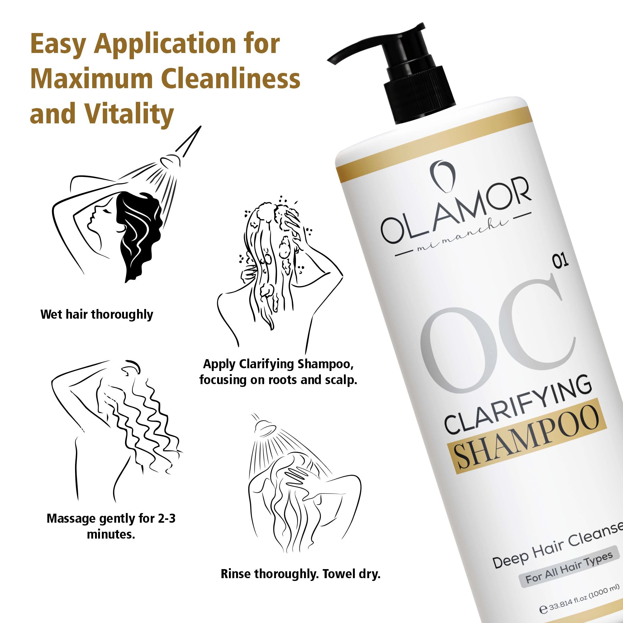 Olamor OC 01 Clarifying Shampoo - 1 L