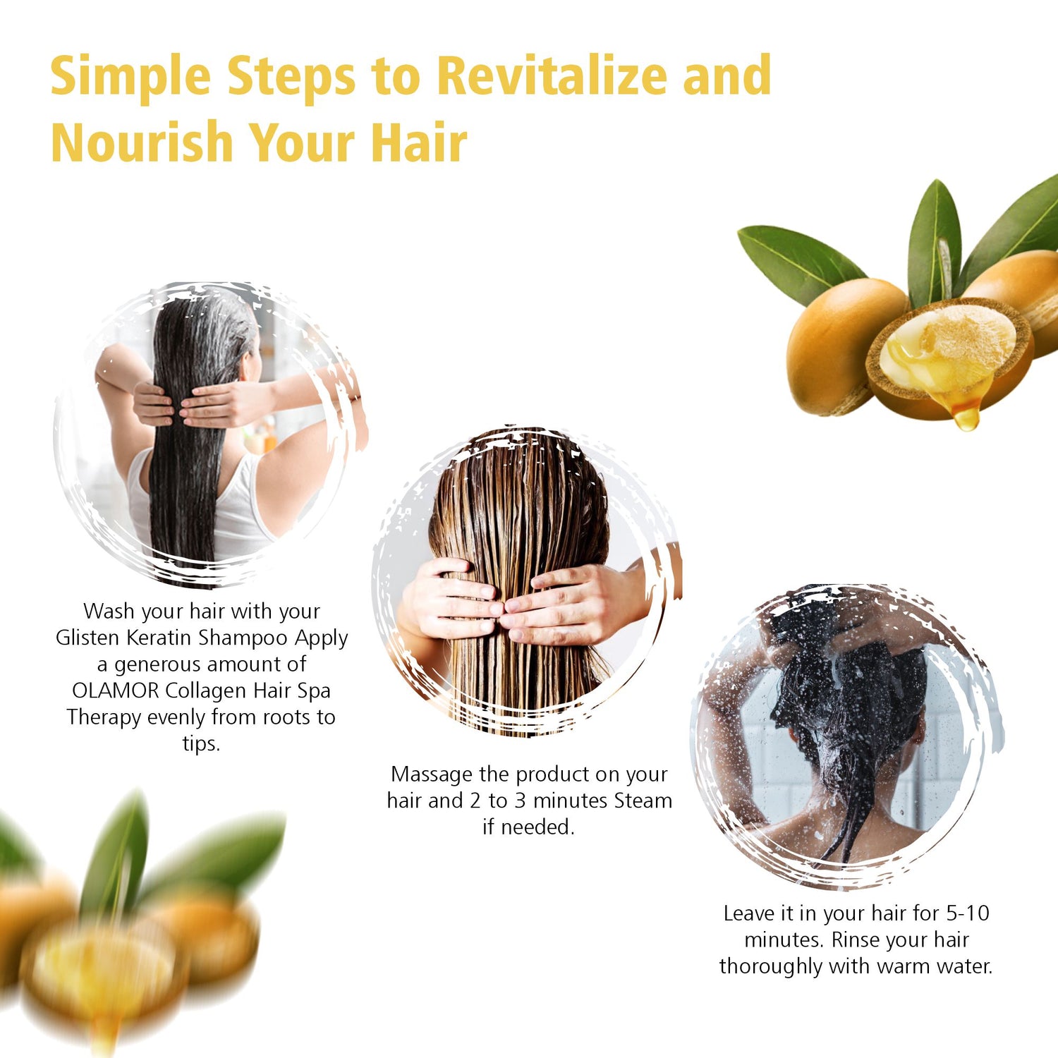 OLAMOR Collagen Hair Spa Therapy 500gm - Best Hair Spa for Dry &amp; Damaged Hair