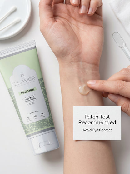 OLAMOR Pristine 10% Glycolic Acid Face Wash for Men &amp; Women | Exfoliating Cleanser for Clear, Smooth &amp; Glowing Skin 100ml