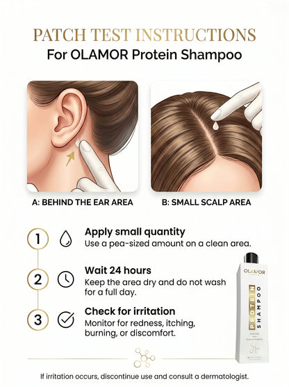 OLAMOR Hair Protein Shampoo 300ml | Sulfate-Free Daily Hair Cleanser