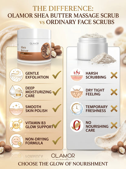 OLAMOR Shea Butter Face &amp; Body Scrub 200g | Daily Skincare Essential