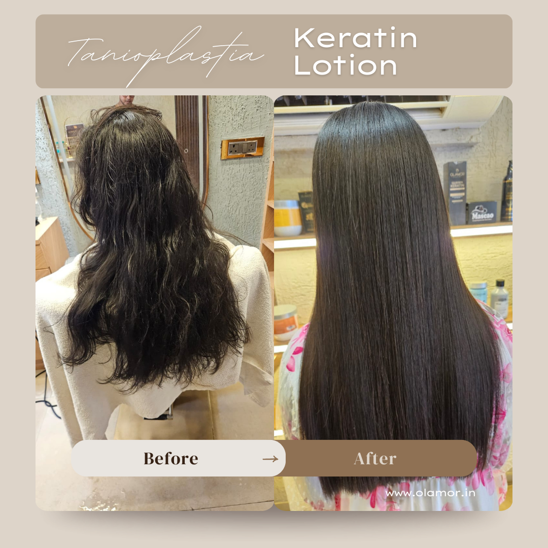 OLAMOR Tanio Plastic Keratin Lotion 300ml |Professional Tanioplastia Smoothing Treatment |Advanced Formaldehyde Free Formula for Permanent Frizz Control Intense Shine &amp; Hair Strengthening