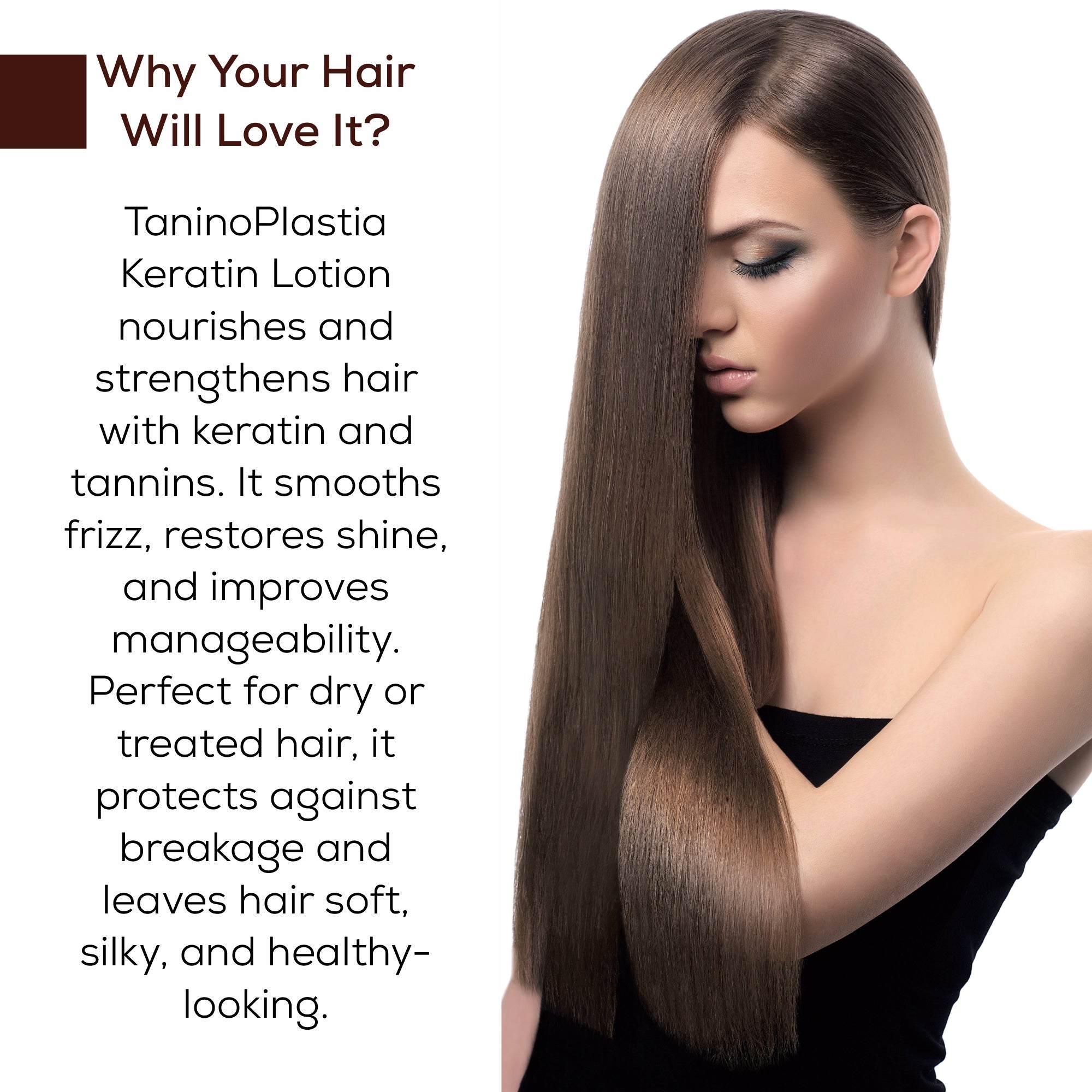 Tanio Plastia Keratin Lotion – Smooth, Repair &amp; Shine in One Professional Instant Brightening - 300ml