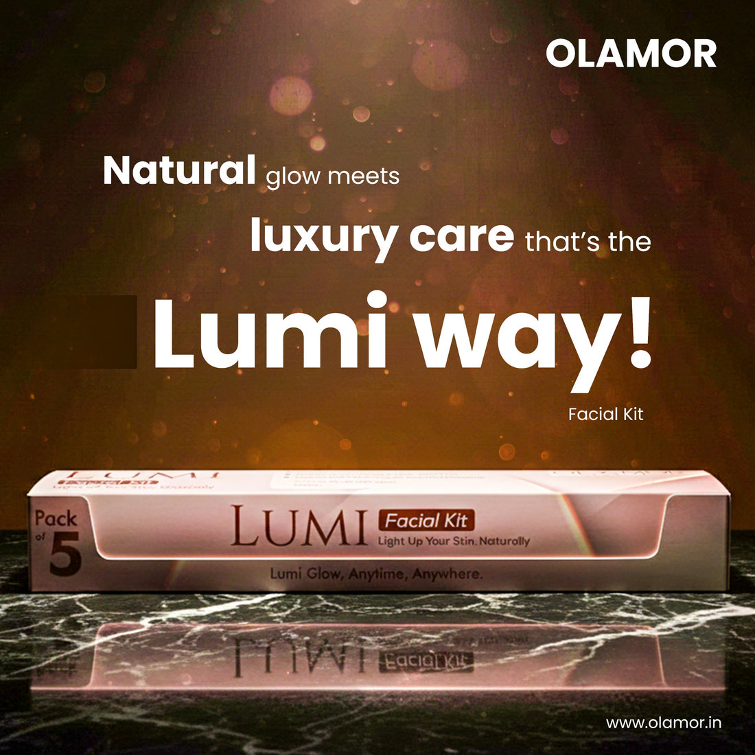 OLAMOR Lumi Facial Kit – Advanced Brightening &amp; Hydrating Facial for Radiant Skin