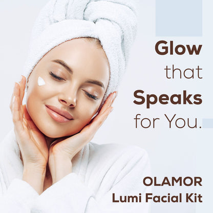OLAMOR Lumi Facial Kit – Advanced Brightening &amp; Hydrating Facial for Radiant Skin