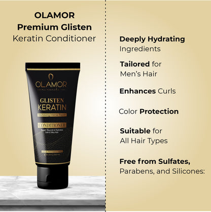 Premium Glisten Revitalizing Intense Hair Damage Repair Keratin Conditioner