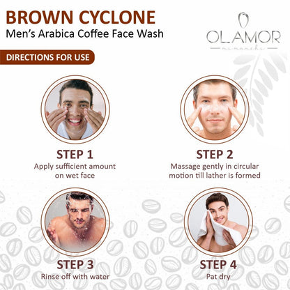 Olamor Brown Cyclone Arabica Coffee Face Wash How To Use
