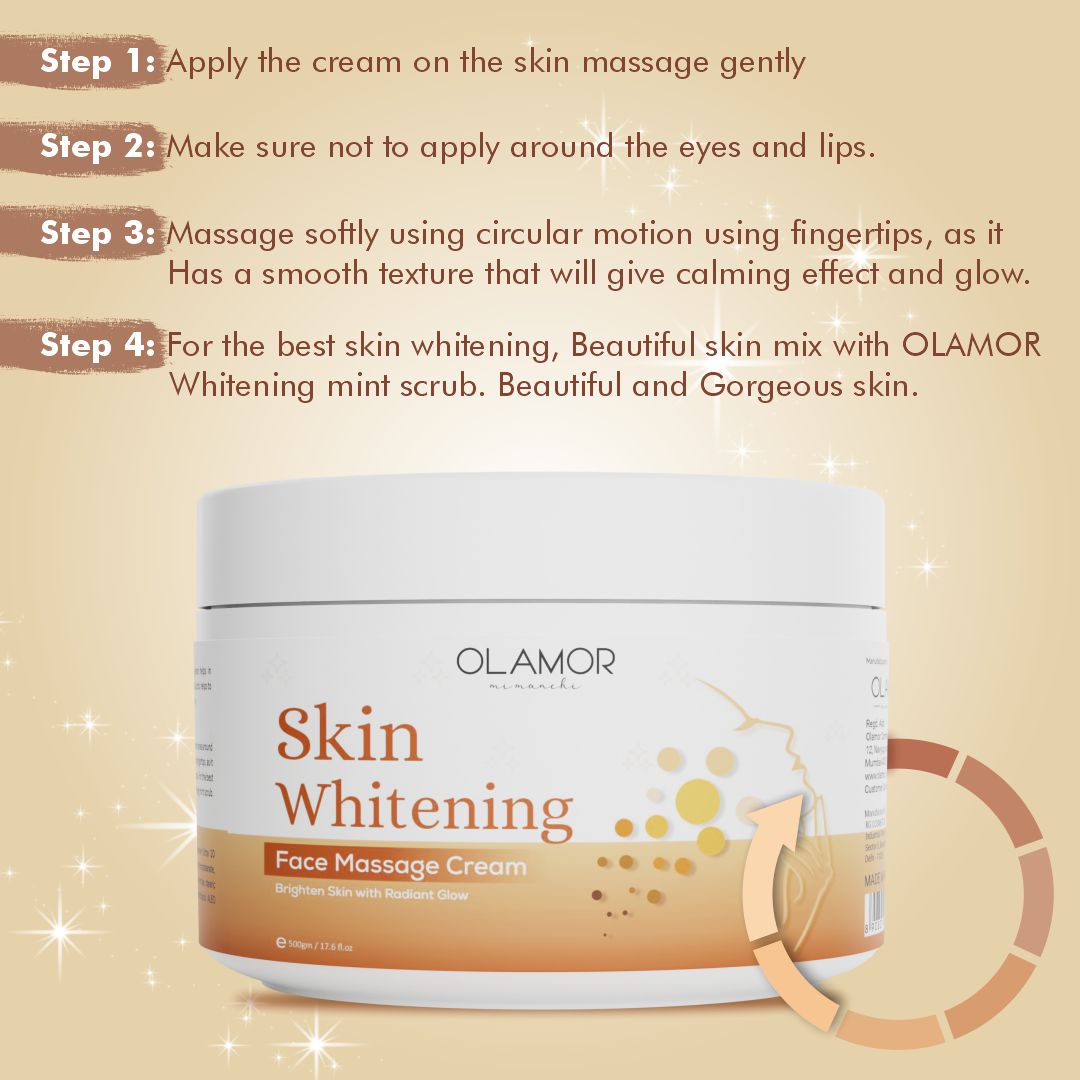 Olamor Skin Whitening Face Massage Cream  How To Use