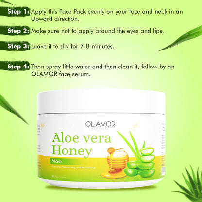 OLAMOR Aloe Vera Honey Mask How Top Use