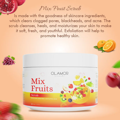 OLAMOR Mix-Fruits Face Massage Scrub Benefits