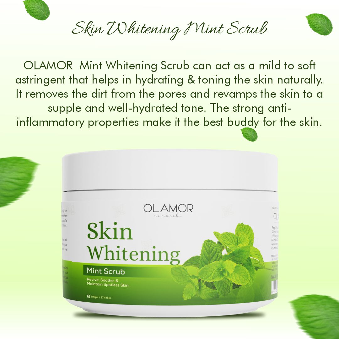 OLAMOR Skin Whitening Mint Scrub Benefits