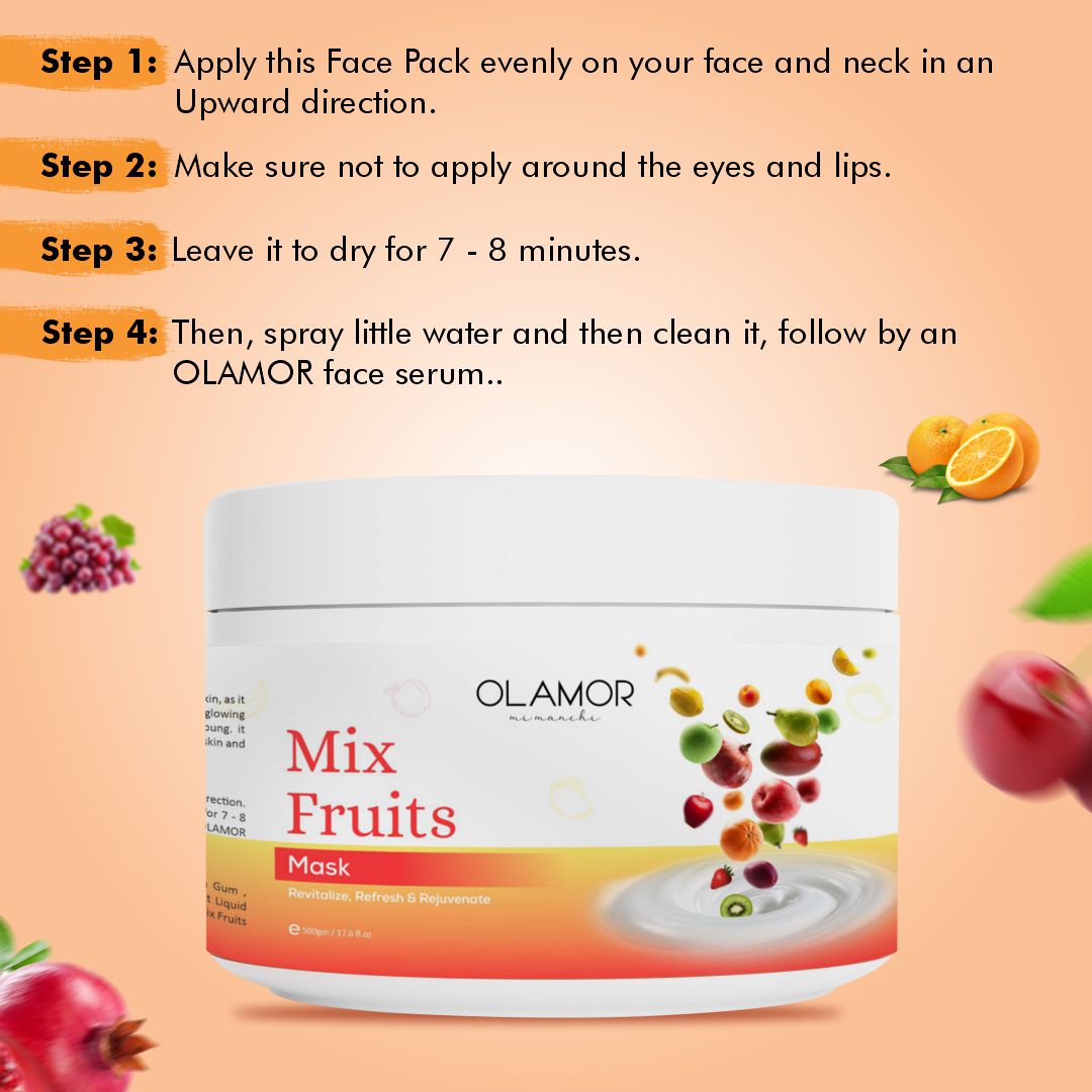 Olamor Mix Fruit Face Mask How To Use
